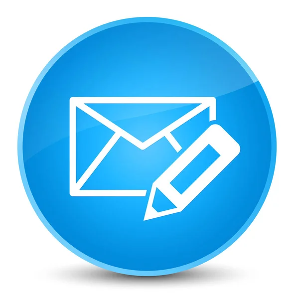 Edit email icon elegant cyan blue round button