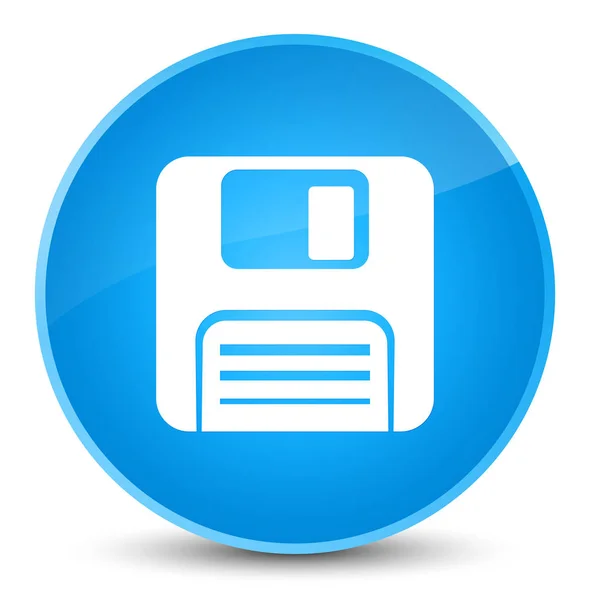 플로피 디스크 아이콘 우아한 청록색 파랑 라운드 버튼 — 스톡 사진