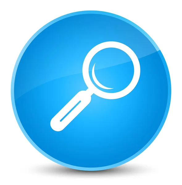 Magnifying glass icon elegant cyan blue round button — Stock Photo, Image