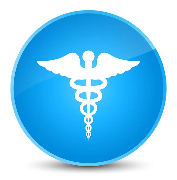 의료 아이콘 우아한 청록색 파랑 라운드 버튼 — 스톡 사진