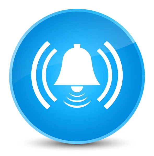 Alarm icon elegant cyan blue round button — Stock Photo, Image