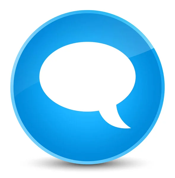Tlačítko kulaté konverzaci ikona elegantní azurová modrá — Stock fotografie