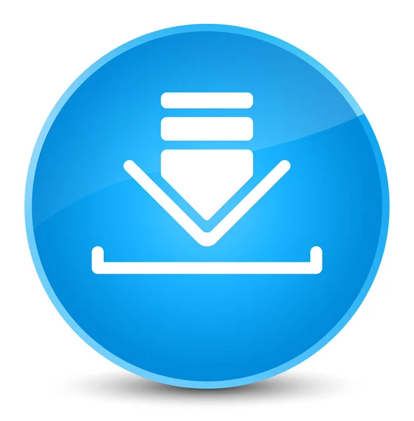 Elegante cyaan blauw ronde knoop van het pictogram downloaden — Stockfoto