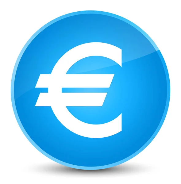 Signo de euro icono elegante botón redondo azul cian —  Fotos de Stock