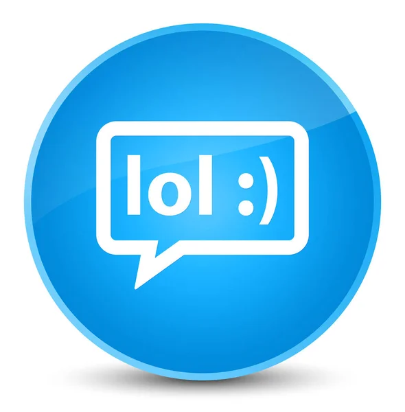 LOL bubble icon elegant cyan blue round button — Stock Photo, Image