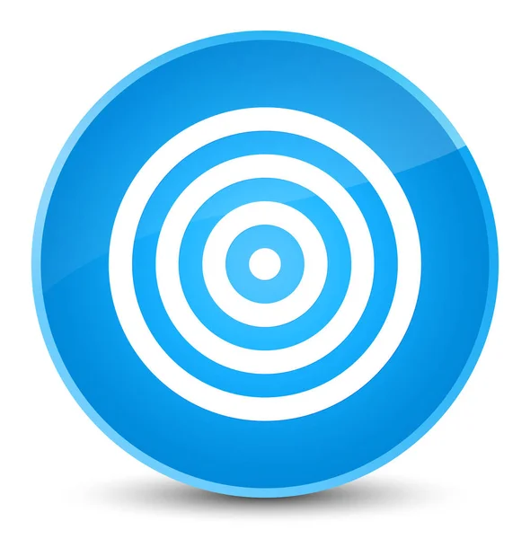 Hedef simgesi zarif camgöbeği mavi yuvarlak düğmesi — Stok fotoğraf