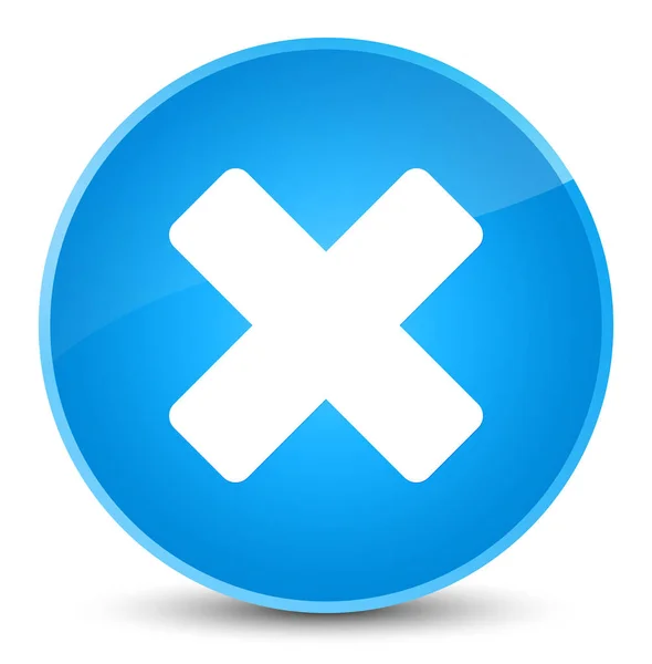 Cancelar ícone elegante botão redondo azul ciano — Fotografia de Stock