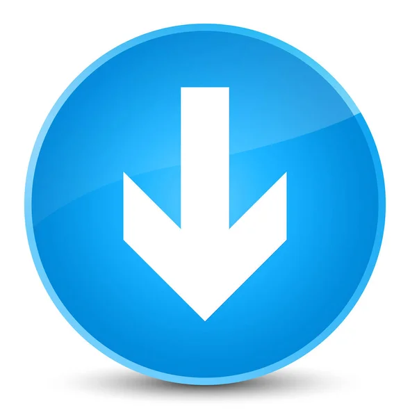 矢印アイコン エレガントなシアン青い丸いボタンをダウンロードします。 — ストック写真