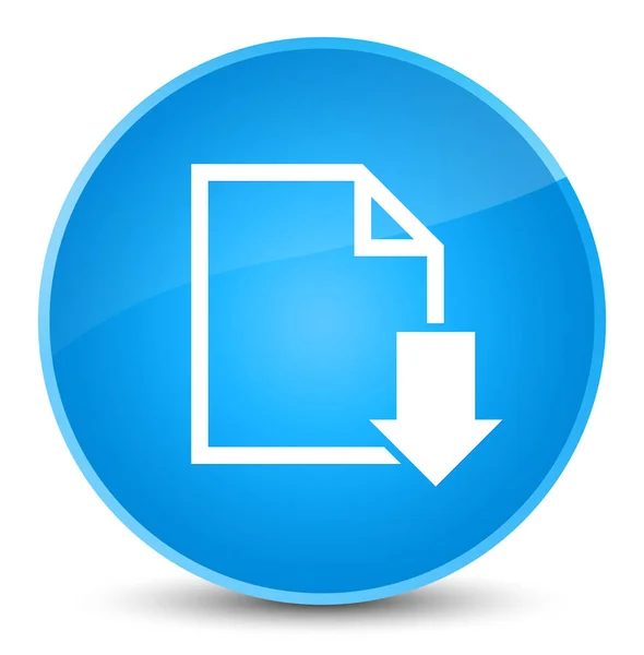 Baixar ícone de documento elegante botão redondo azul ciano — Fotografia de Stock