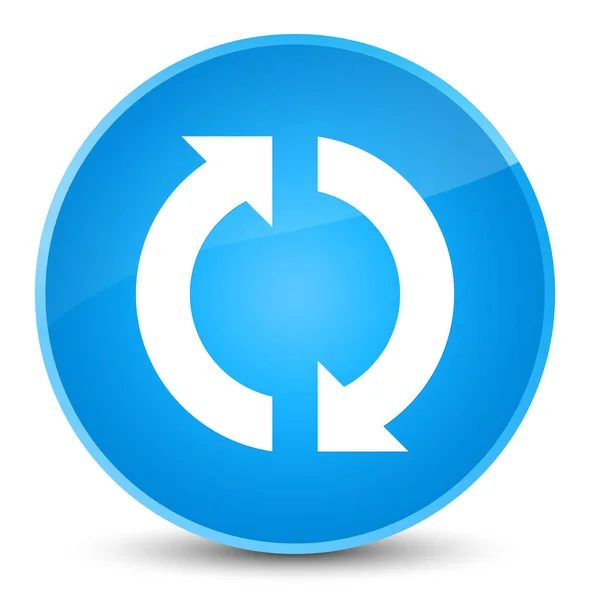 Actualizar icono elegante botón redondo azul cian —  Fotos de Stock