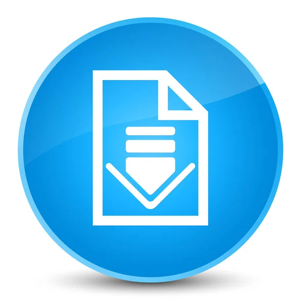Descargar icono del documento elegante botón redondo azul cian — Foto de Stock