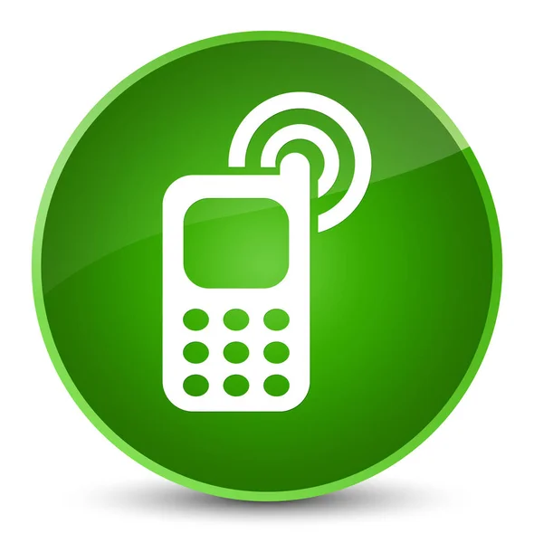 Cellphone ringing icon elegant green round button — Stock Photo, Image