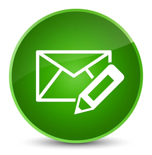 Modifica icona email elegante pulsante rotondo verde — Foto Stock