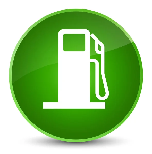 Icono dispensador de combustible elegante botón redondo verde — Foto de Stock