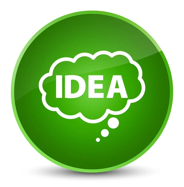 アイデア バブル アイコン エレガントな緑丸ボタン — ストック写真