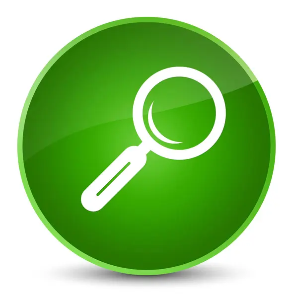 Magnifying glass icon elegant green round button