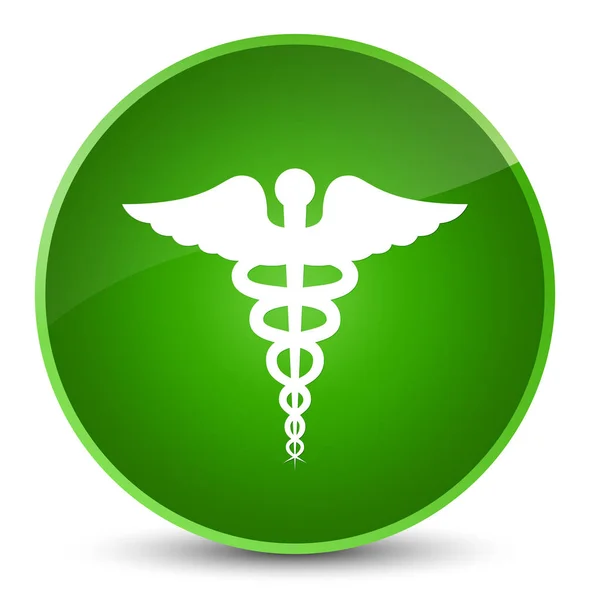 Ícone médico elegante botão redondo verde — Fotografia de Stock