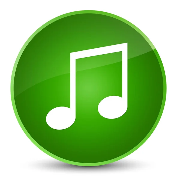 Icono de música elegante botón redondo verde —  Fotos de Stock