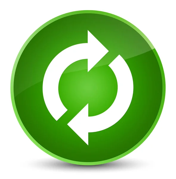 Güncelleştirme simgesini zarif yeşil yuvarlak düğmesi — Stok fotoğraf