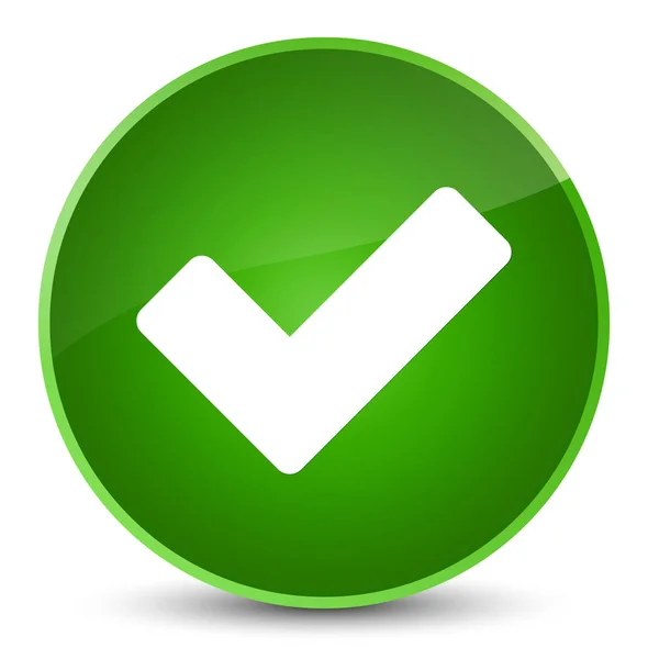 Validate icon elegant green round button — Stock Photo, Image