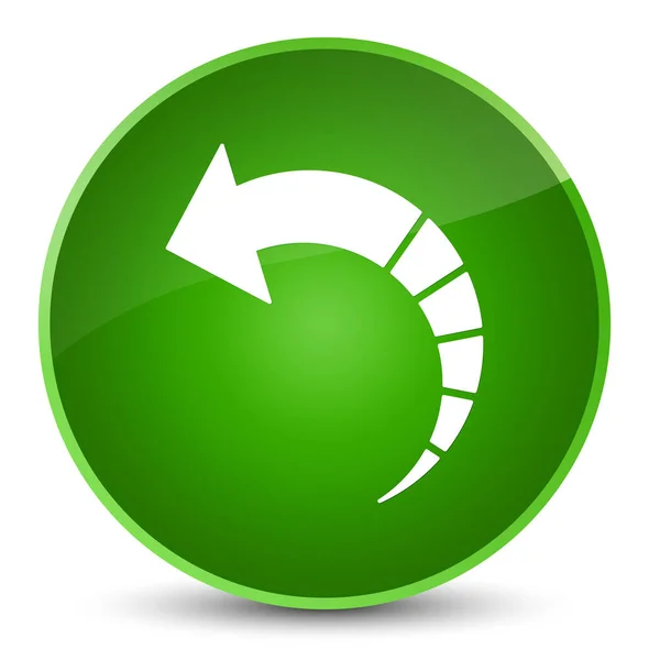 Ícone de seta traseira elegante botão redondo verde — Fotografia de Stock