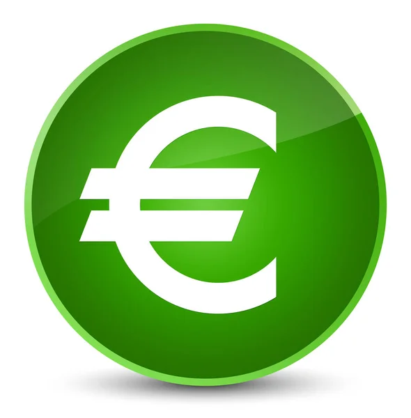 Ευρώ σύμβολο εικονίδιο κομψό πράσινο στρογγυλό κουμπί — Φωτογραφία Αρχείου