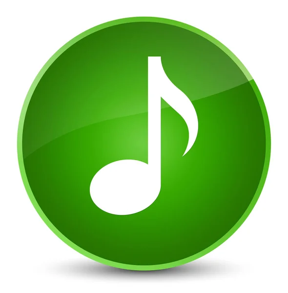 Icône de la musique élégant bouton rond vert — Photo