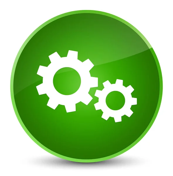 过程图标优雅绿色圆形按钮 — 图库照片
