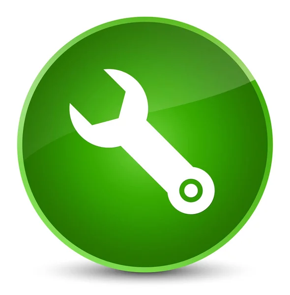 Skiftnyckel ikonen eleganta gröna runda knappen — Stockfoto