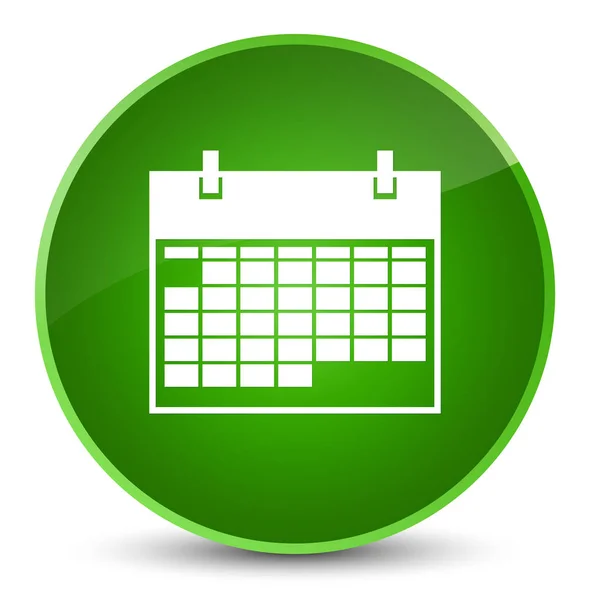 Ημερολόγιο εικονίδιο κομψό πράσινο στρογγυλό κουμπί — Φωτογραφία Αρχείου