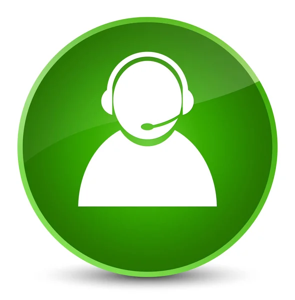 Klienta opieka ikona elegancki zielony okrągły przycisk — Zdjęcie stockowe
