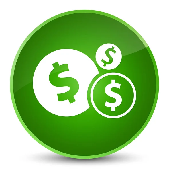 Finances dollar sign icon elegant green round button — Stock Photo, Image