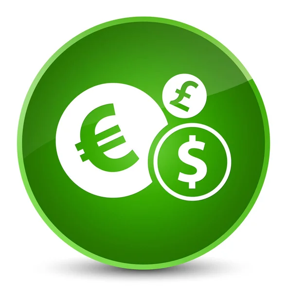 财政图标优雅绿色圆形按钮 — 图库照片