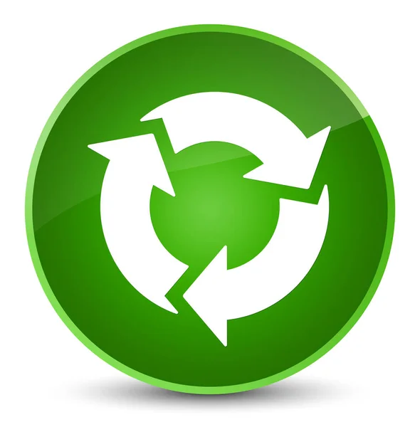 Atualizar ícone elegante botão redondo verde — Fotografia de Stock