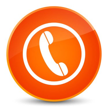 Telefon simgesi zarif turuncu yuvarlak düğmesine