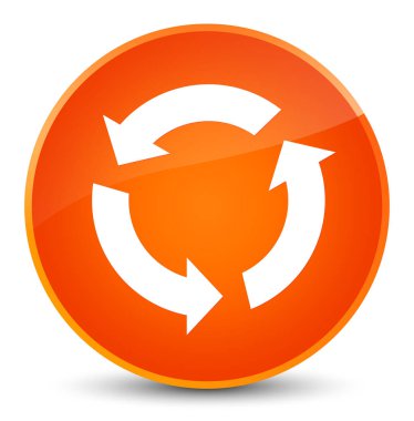 Yenile simgesini zarif turuncu yuvarlak düğmesi