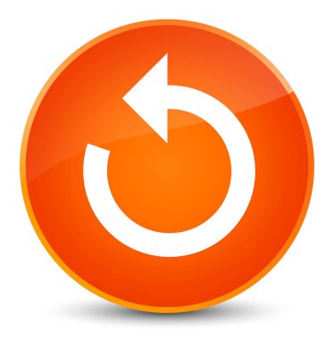 Yenile ok simgesi zarif turuncu yuvarlak düğmesi