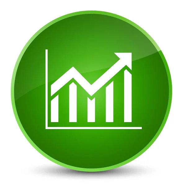 Statistik-Symbol eleganter grüner runder Knopf — Stockfoto