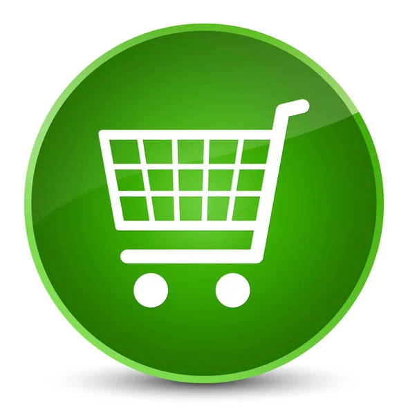 Icono de comercio electrónico elegante botón redondo verde — Foto de Stock