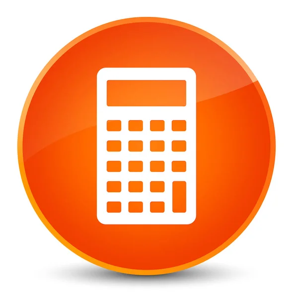 Calculator icon elegant orange round button — Stock Photo, Image