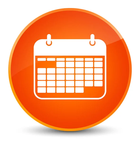 Kalendář Ikona elegantní oranžové kulaté tlačítko — Stock fotografie