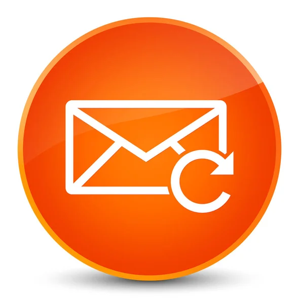 Новая элегантная оранжевая круглая кнопка электронной почты — стоковое фото