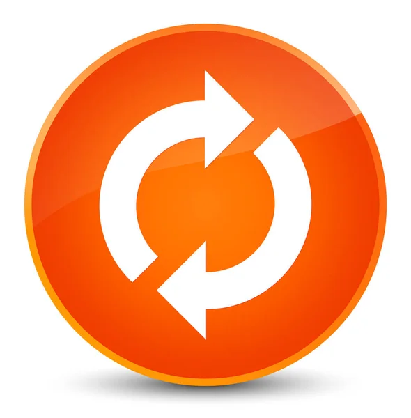 Update icon elegant orange round button — Stock Photo, Image