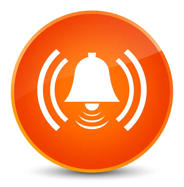 Alarm simgesi zarif turuncu yuvarlak düğmesi — Stok fotoğraf
