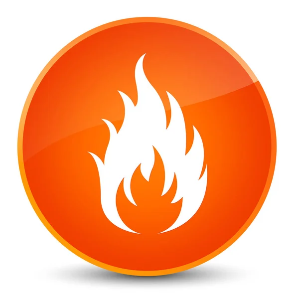 Fire icon elegant orange round button