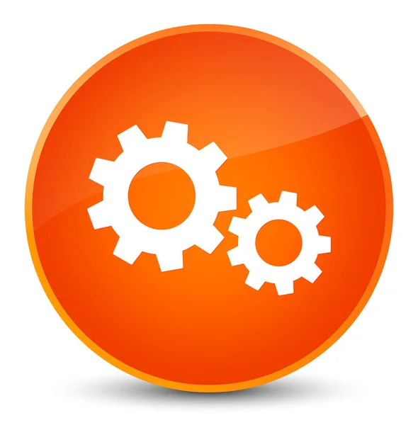 Process icon elegant orange round button — Stock Photo, Image