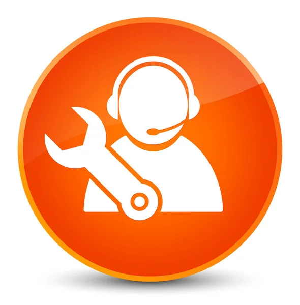Tech support ikonen eleganta orange runda knappen — Stockfoto