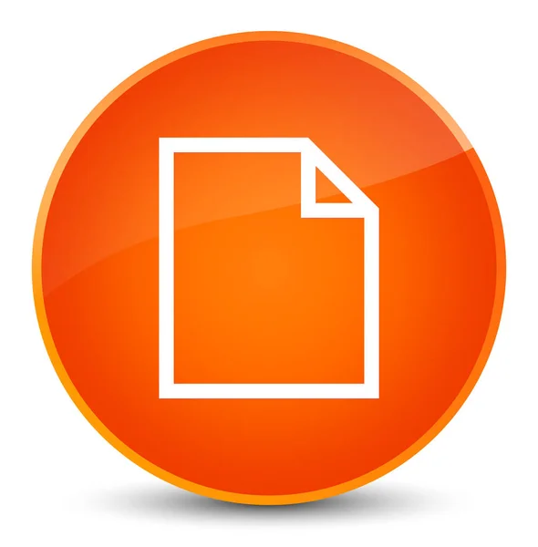Boş sayfa simgesi zarif turuncu yuvarlak düğmesi — Stok fotoğraf