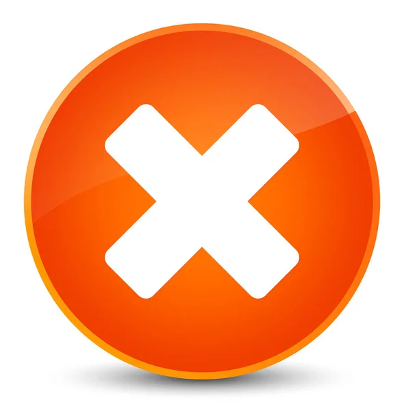 Cancelar icono elegante botón redondo naranja —  Fotos de Stock