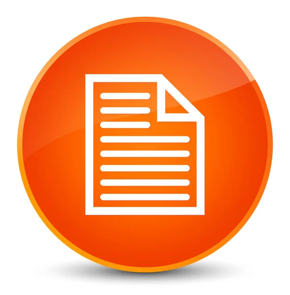 Document page icon elegant orange round button — Stock Photo, Image